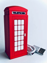 Red Telephone Booth Power Bank view from front